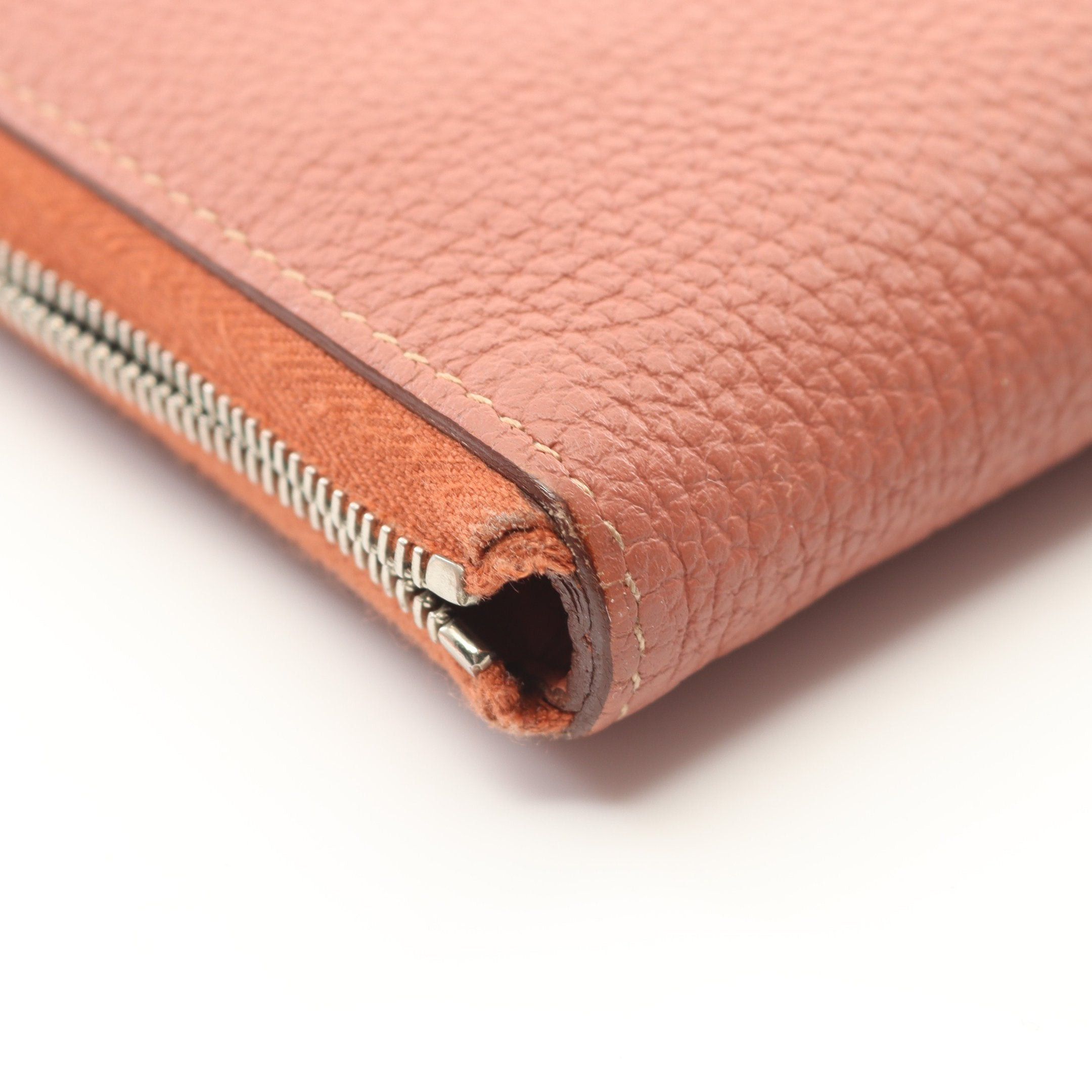Hermes Hermes Azap Long Rose Tea Round Zipper Wallet Togo Pink Beige Silver Hardware Stamp Size ONE SIZE - 7 Thumbnail