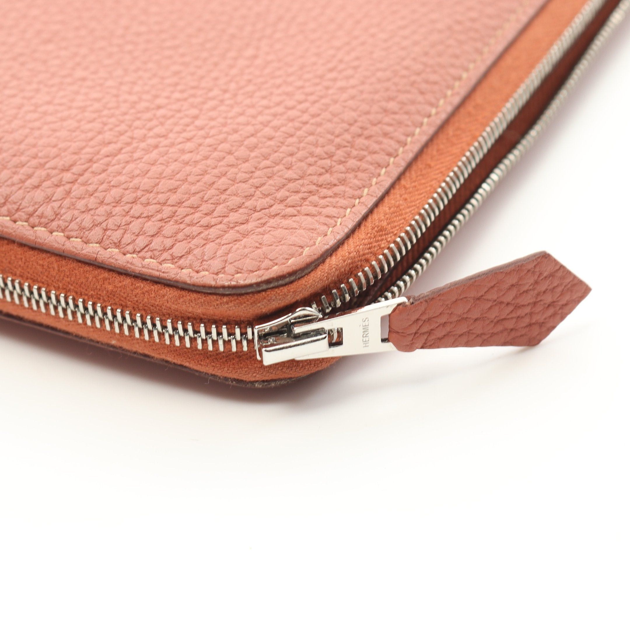 Hermes Hermes Azap Long Rose Tea Round Zipper Wallet Togo Pink Beige Silver Hardware Stamp Size ONE SIZE - 8 Thumbnail