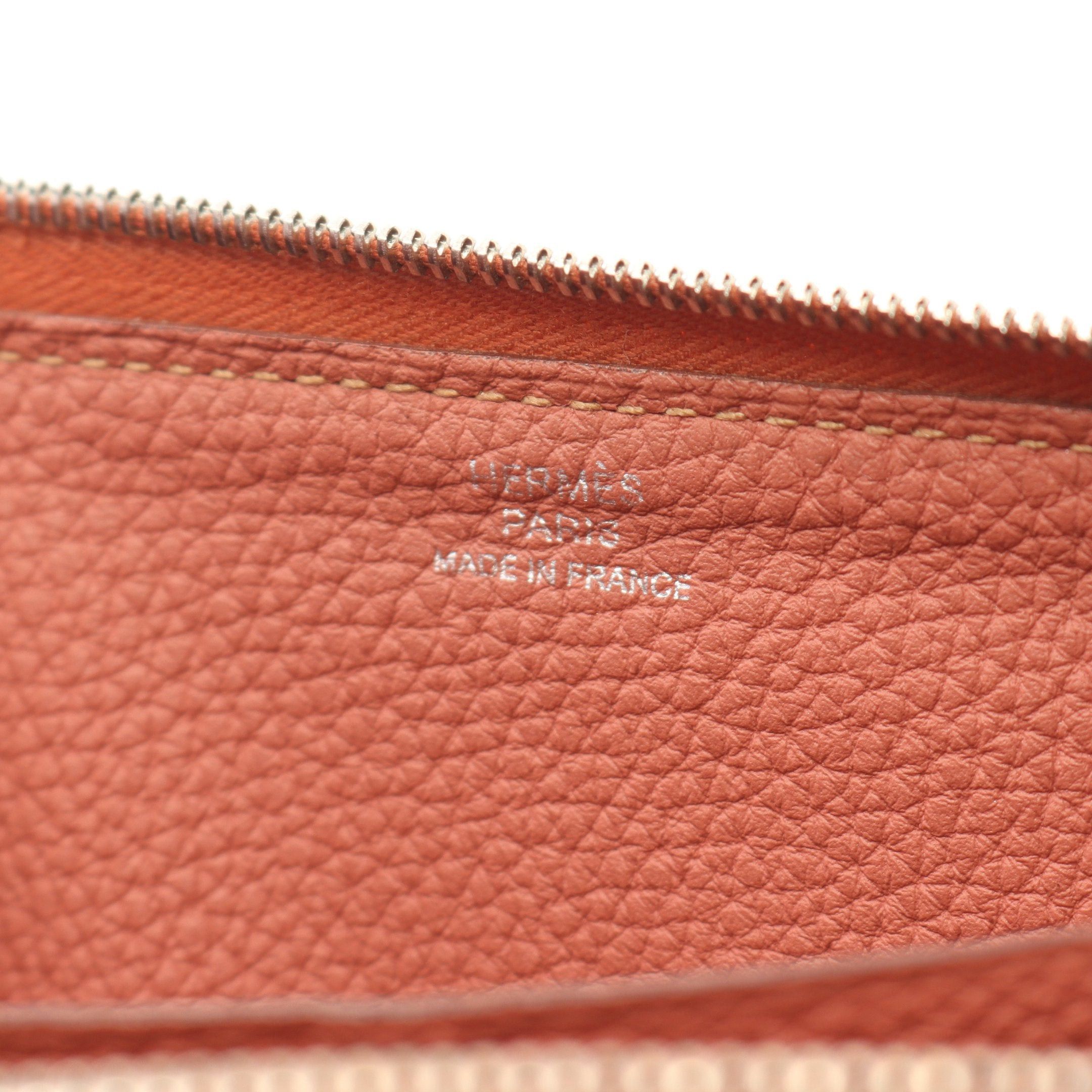 Hermes Hermes Azap Long Rose Tea Round Zipper Wallet Togo Pink Beige Silver Hardware Stamp Size ONE SIZE - 4 Thumbnail