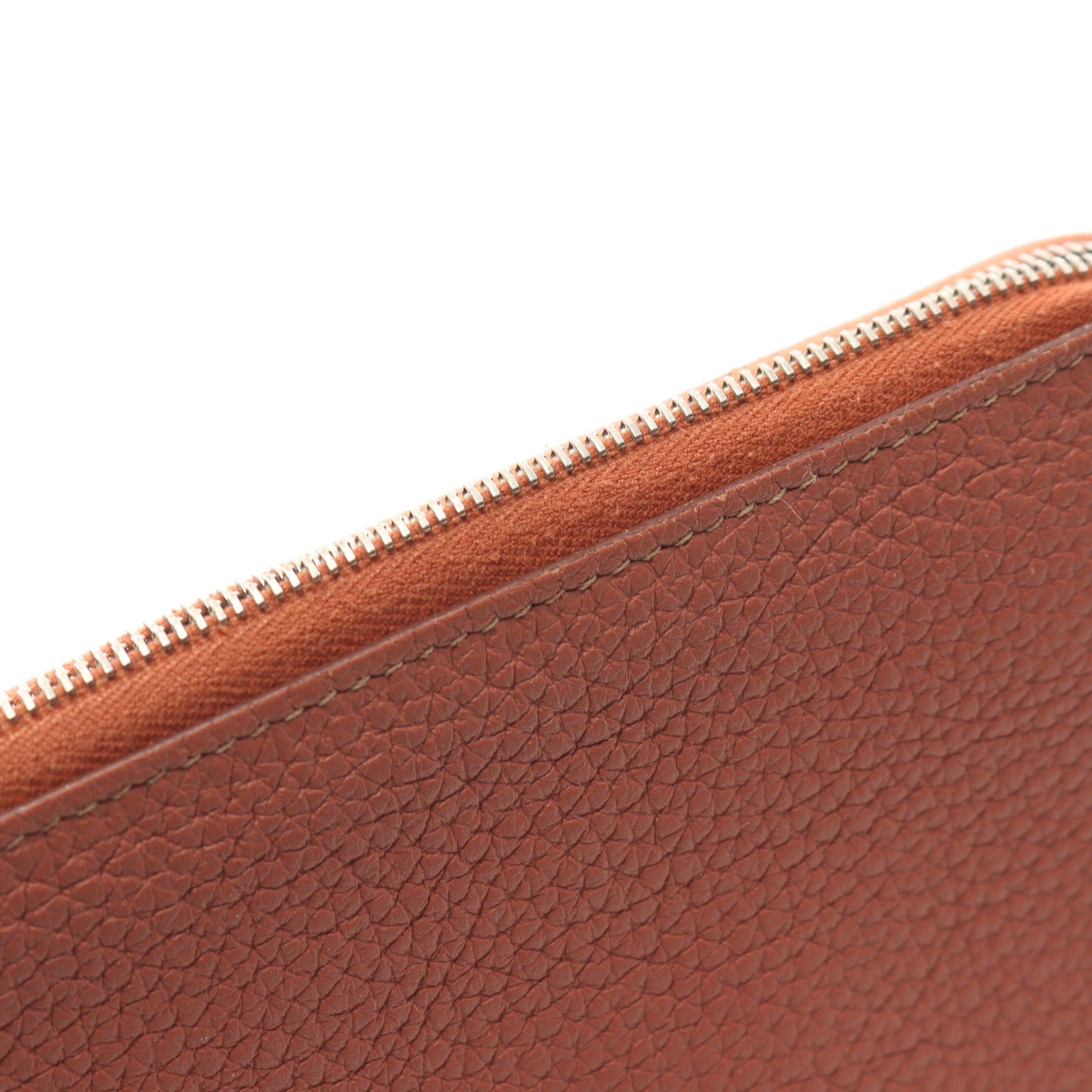 Hermes Hermes Azap Long Rose Tea Round Zipper Wallet Togo Pink Beige Silver Hardware Stamp Size ONE SIZE - 9 Thumbnail