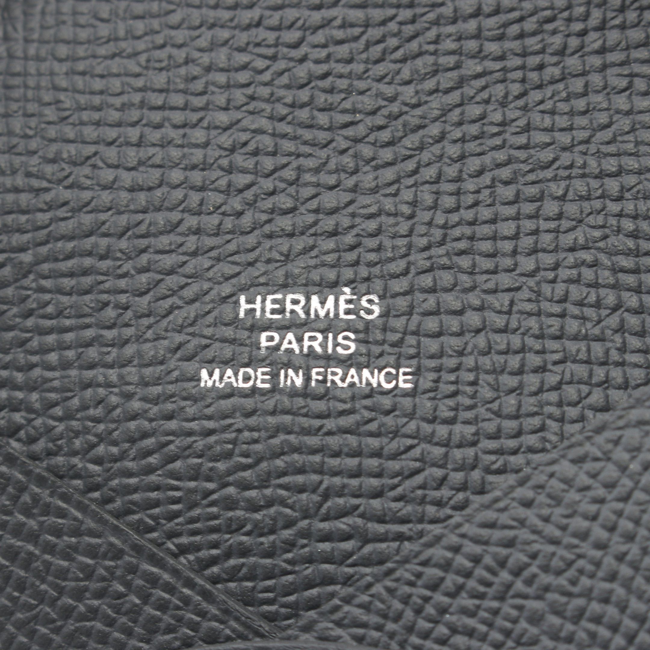 Hermes Hermes Calvi Ardoise Coin Purse Veau Epsom Gray Silver Hardware Double Engraved Size ONE SIZE - 4 Thumbnail