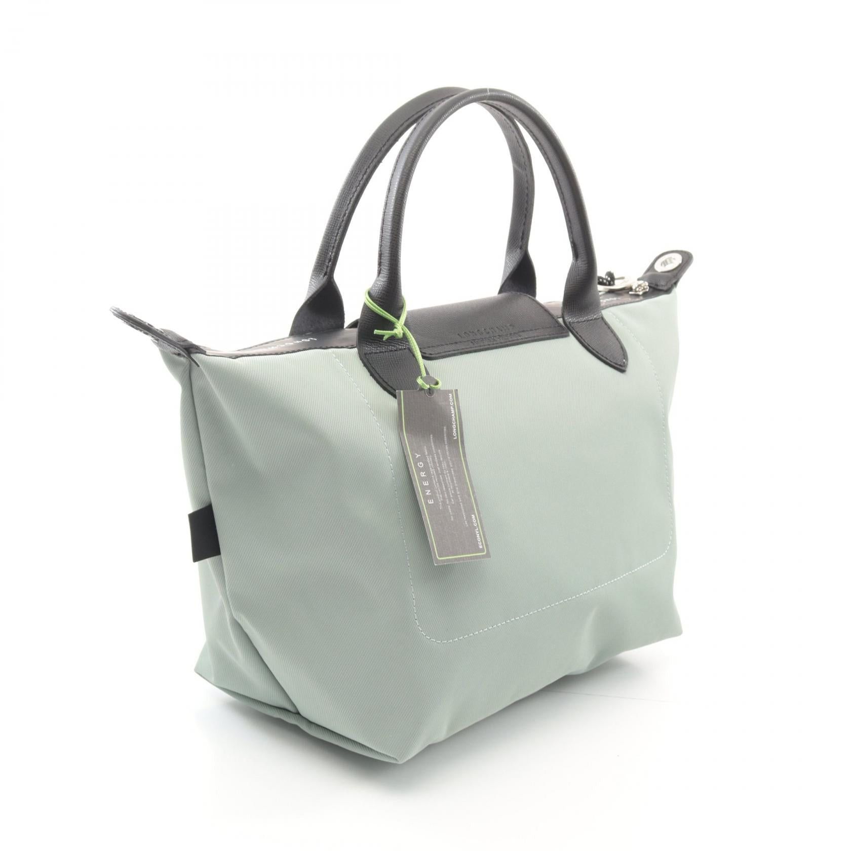 Longchamp Longchamp Le Preage Energy S Handbag Tote Bag Canvas Leather Green Black Vervain Size ONE SIZE - 2 Thumbnail