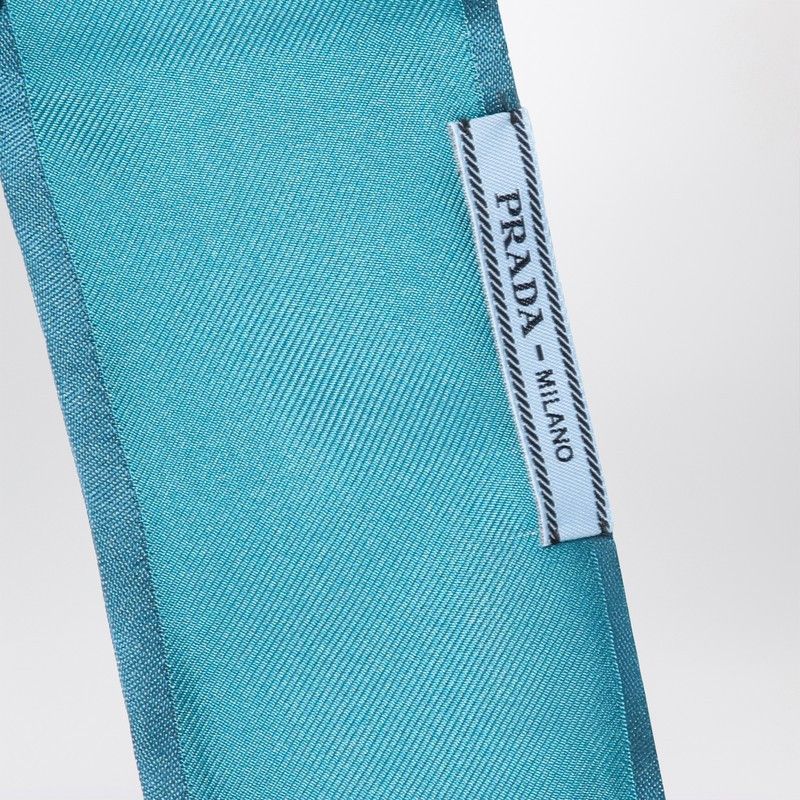Prada Prada Turquoise Ribbon In Silk Twill Size ONE SIZE - 2 Thumbnail