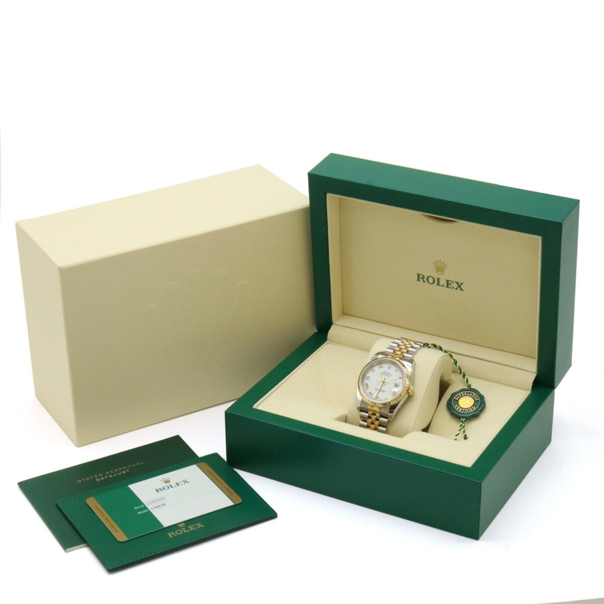 Rolex Rolex Datejust White Roman Dial SS/YG Random Number Men's AT Automatic Watch 116233 Size ONE SIZE - 10 Thumbnail