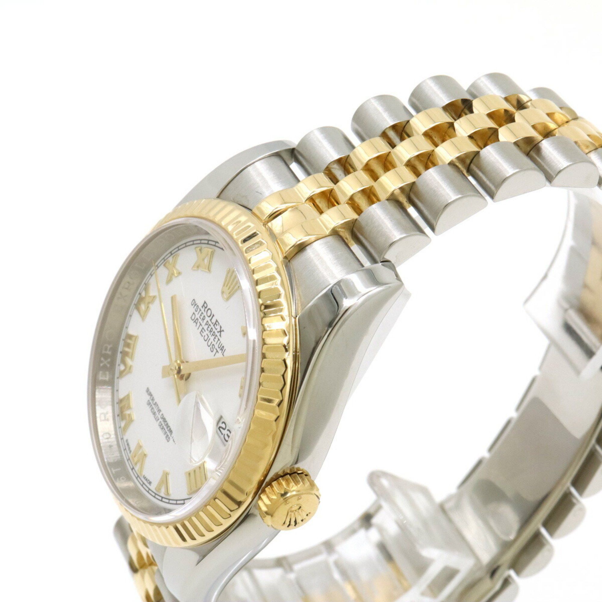 Rolex Rolex Datejust White Roman Dial SS/YG Random Number Men's AT Automatic Watch 116233 Size ONE SIZE - 6 Thumbnail