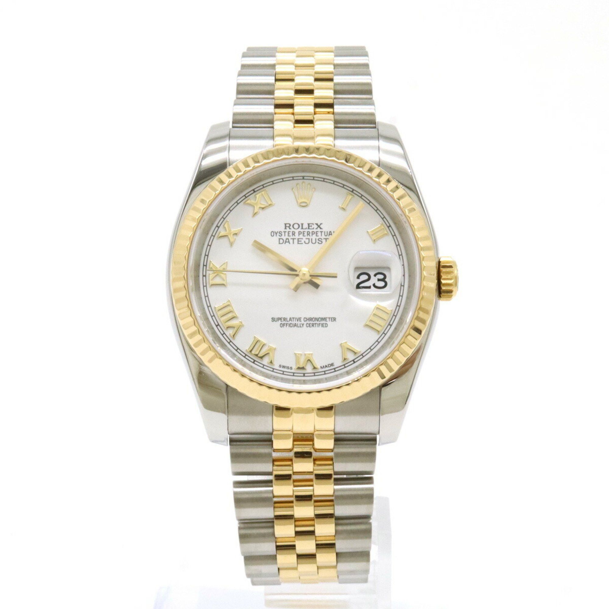 Rolex Rolex Datejust White Roman Dial SS/YG Random Number Men's AT Automatic Watch 116233 Size ONE SIZE - 2 Thumbnail