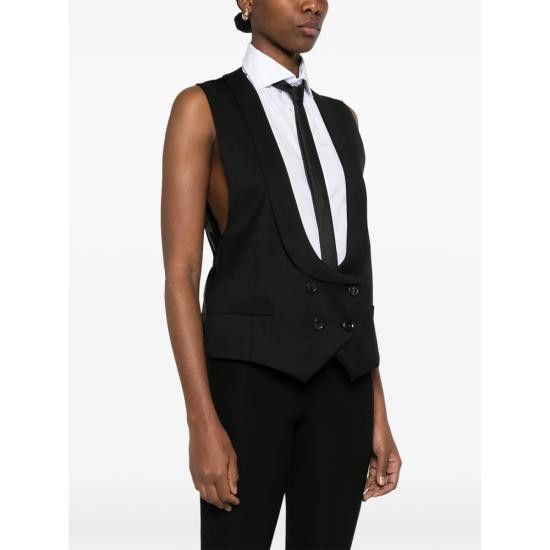 Moschino MOSCHINO Women Vests 0418 A1003 0555 BLACK Size M / US 6-8 / IT 42-44 - 5 Thumbnail