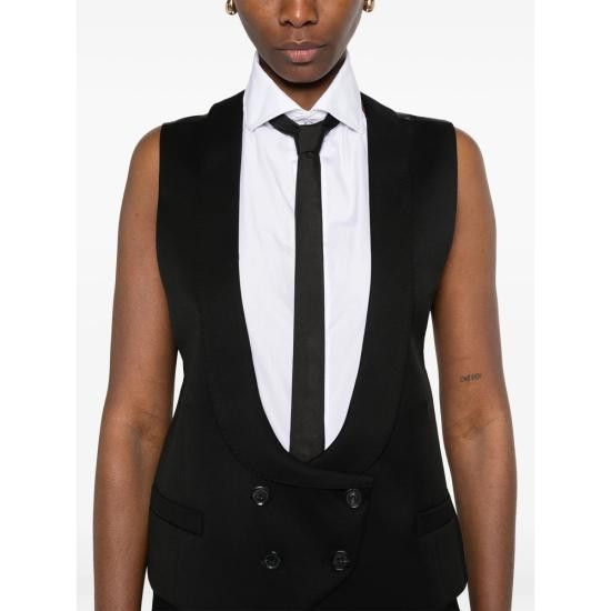 Moschino MOSCHINO Women Vests 0418 A1003 0555 BLACK Size S / US 4 / IT 40 - 4 Thumbnail