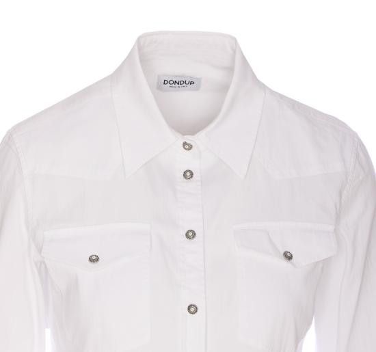 Dondup DONDUP Women Shirts DC239 CS0103 PTD000 White Size XS / US 0-2 / IT 36-38 - 4 Thumbnail