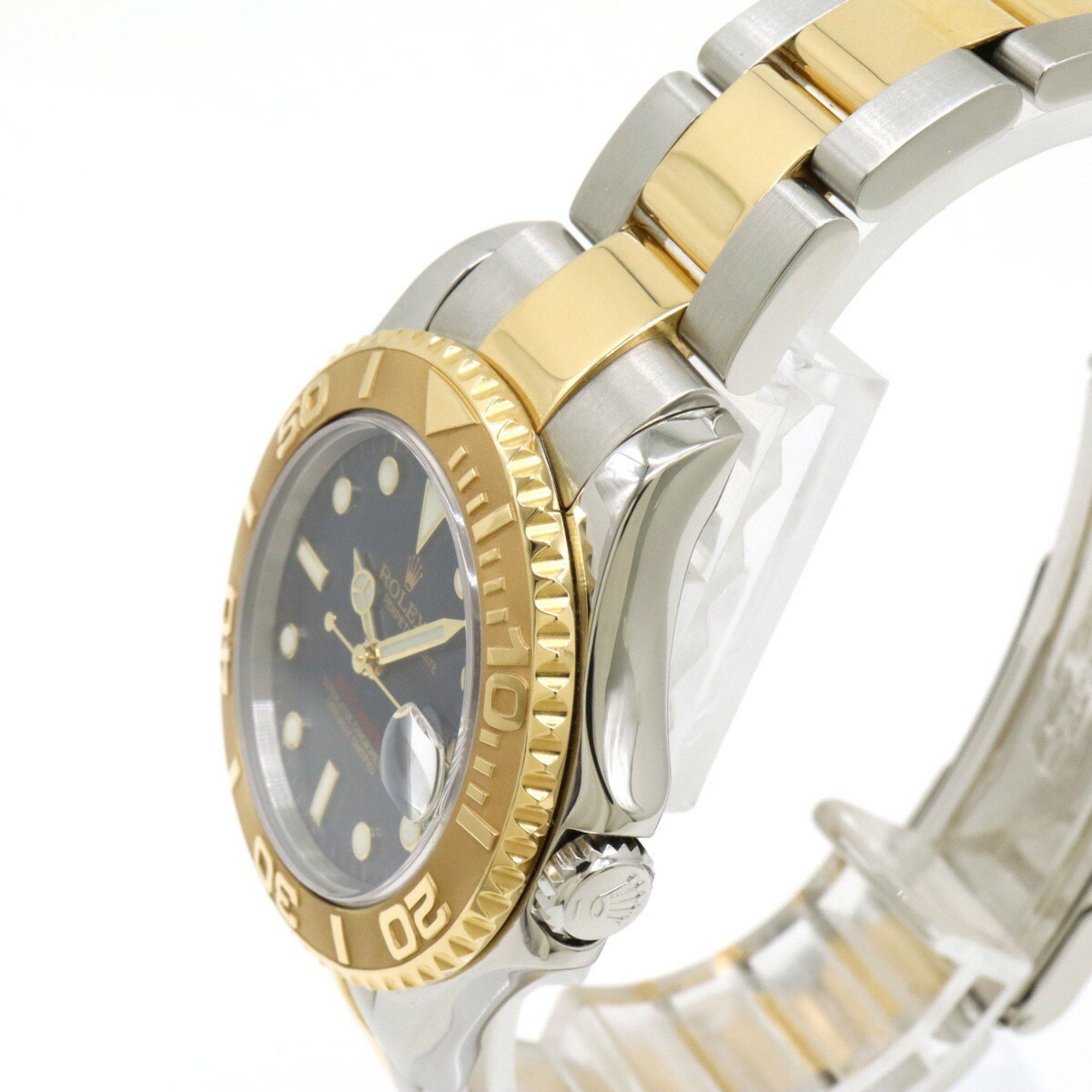 Rolex Rolex Yachtmaster Rolesium Blue Dial Date SS Platinum Bezel U-number Boys AT Automatic Wristwatch 68623 Size ONE SIZE - 6 Thumbnail