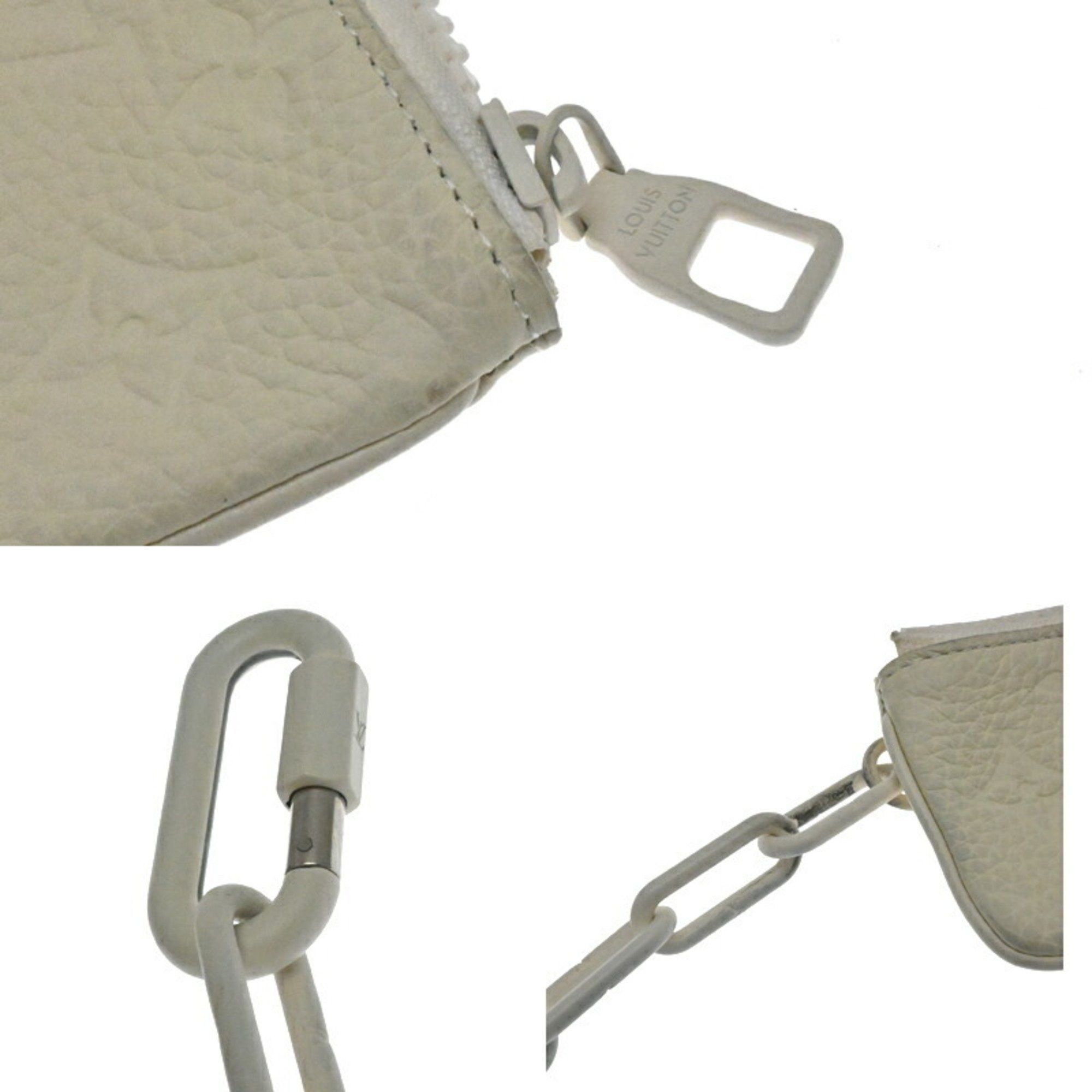 Louis Vuitton Louis Vuitton Pochette Cle 2019 Limited Edition Pouch Men's M67451 Taurillon White Size ONE SIZE - 7 Thumbnail