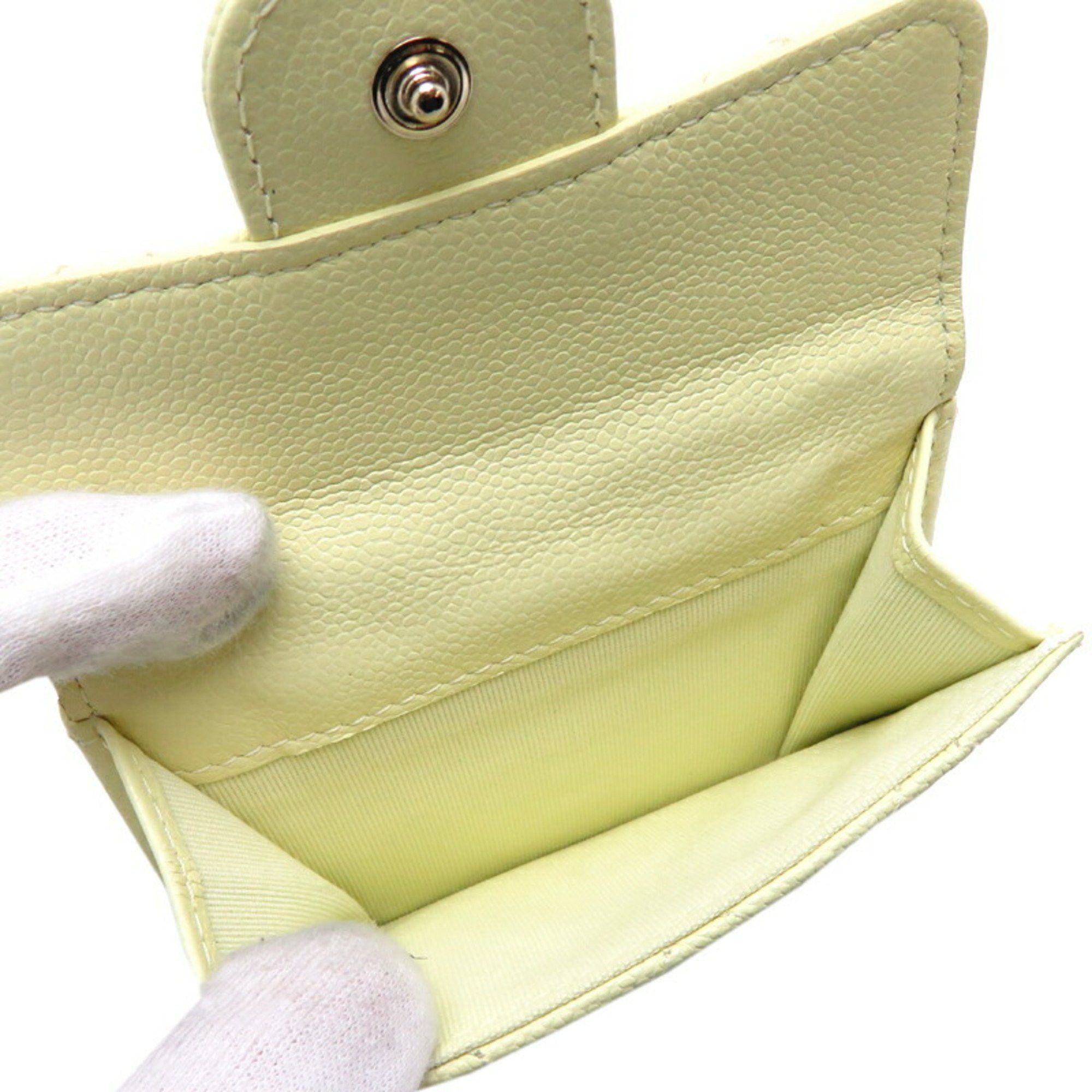 Chanel Chanel Small Flap Wallet Women's Tri-fold AP0230 Caviar Skin Cream (White) Size ONE SIZE - 7 Thumbnail