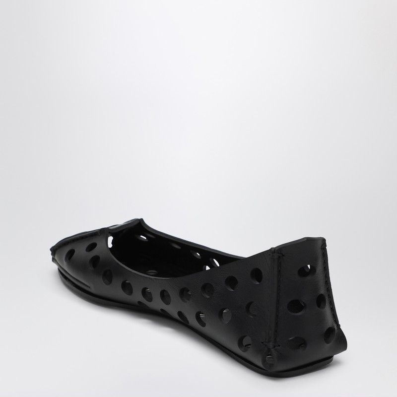 Alaia Alaia Perfo Black Perforated Ballet Flats Size US 9 / IT 39 - 2 Thumbnail