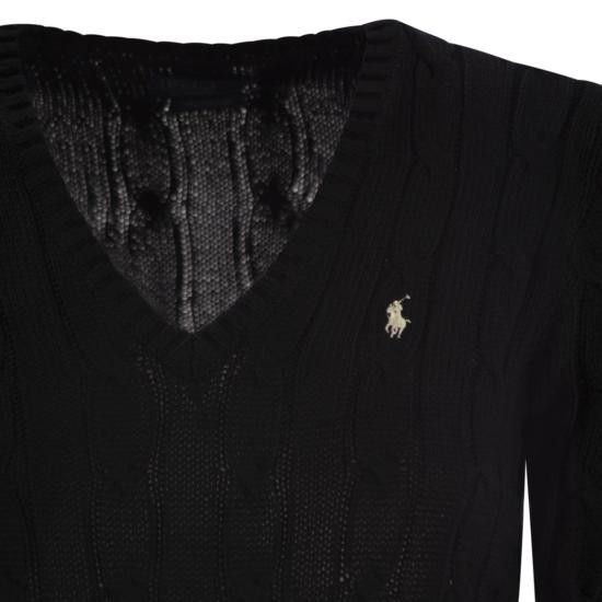 Polo Ralph Lauren POLO RALPH LAUREN Women Sweater 211891641 BLACK Size XS / US 0-2 / IT 36-38 - 4 Thumbnail