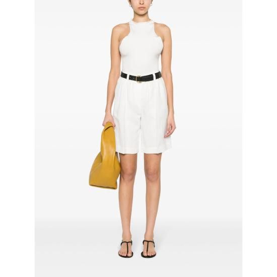 Brunello Cucinelli BRUNELLO CUCINELLI Women Shorts & Burmudas MH126P8612 C600 WHITE Size 28" / US 6 / IT 42 - 5 Thumbnail