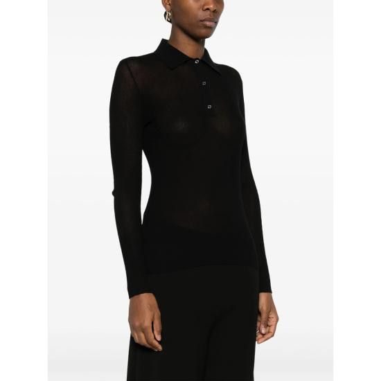 Moncler MONCLER Women Polo Shirts M1732 9A000 05 999 BLACK Size M / US 6-8 / IT 42-44 - 5 Thumbnail
