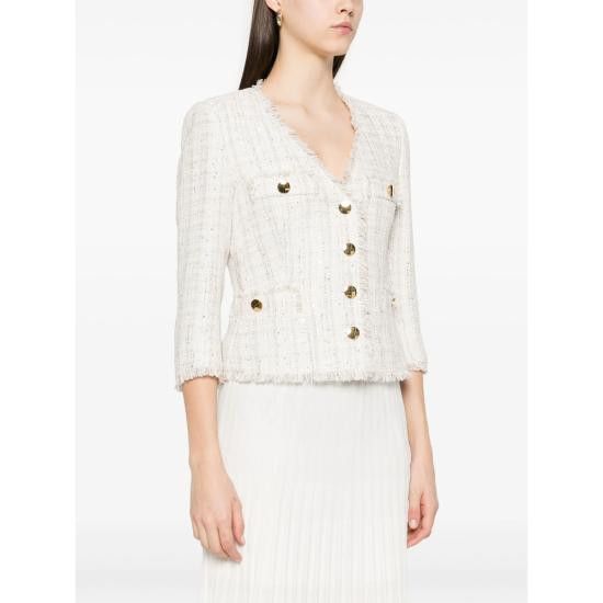 Tagliatore TAGLIATORE Women Jackets C50004 DHARMA A1126 WHITE Size L / US 10 / IT 46 - 4 Thumbnail