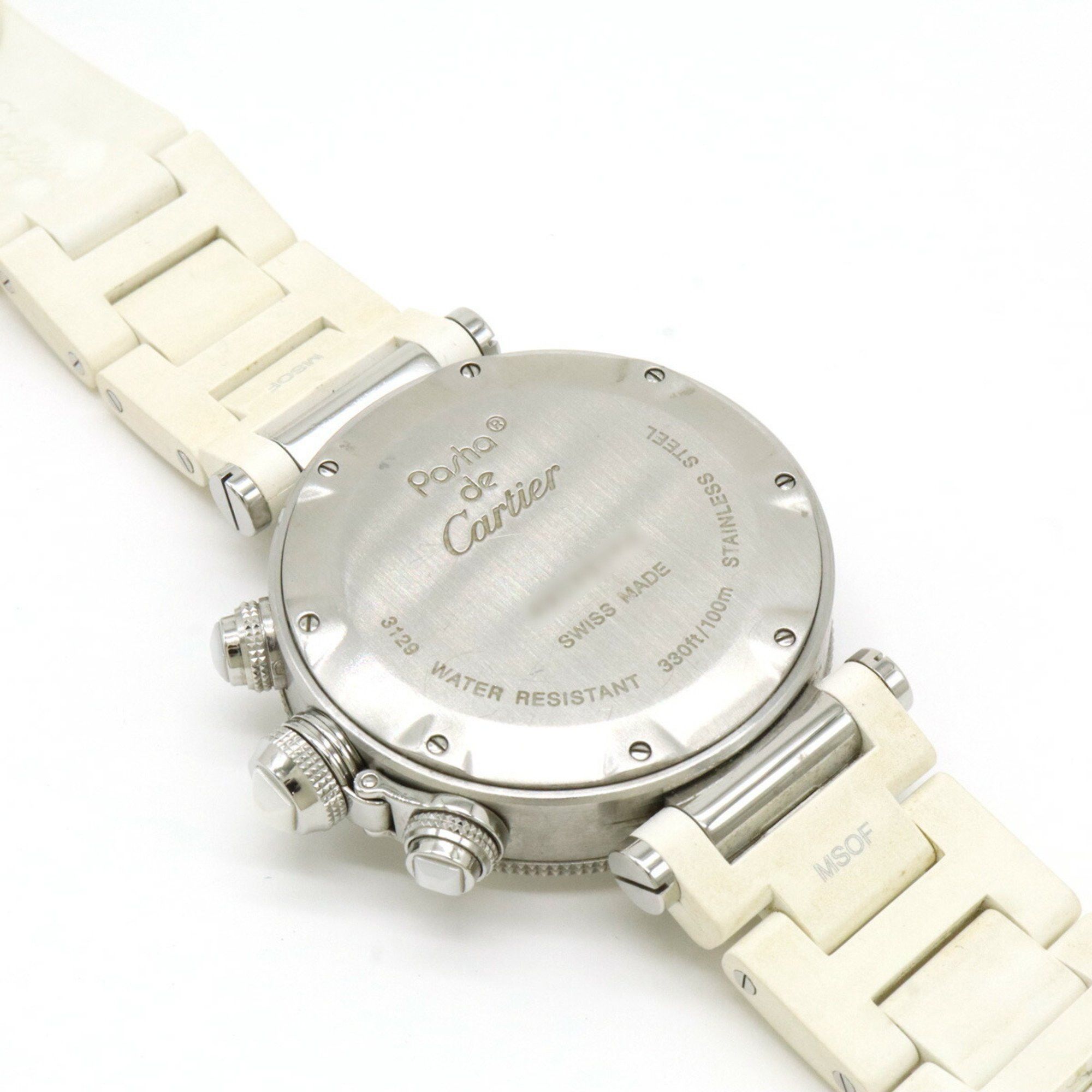Cartier Cartier Pasha Silver Dial AT Automatic Boys Ladies Unisex Watch W3140005 Size ONE SIZE - 8 Thumbnail