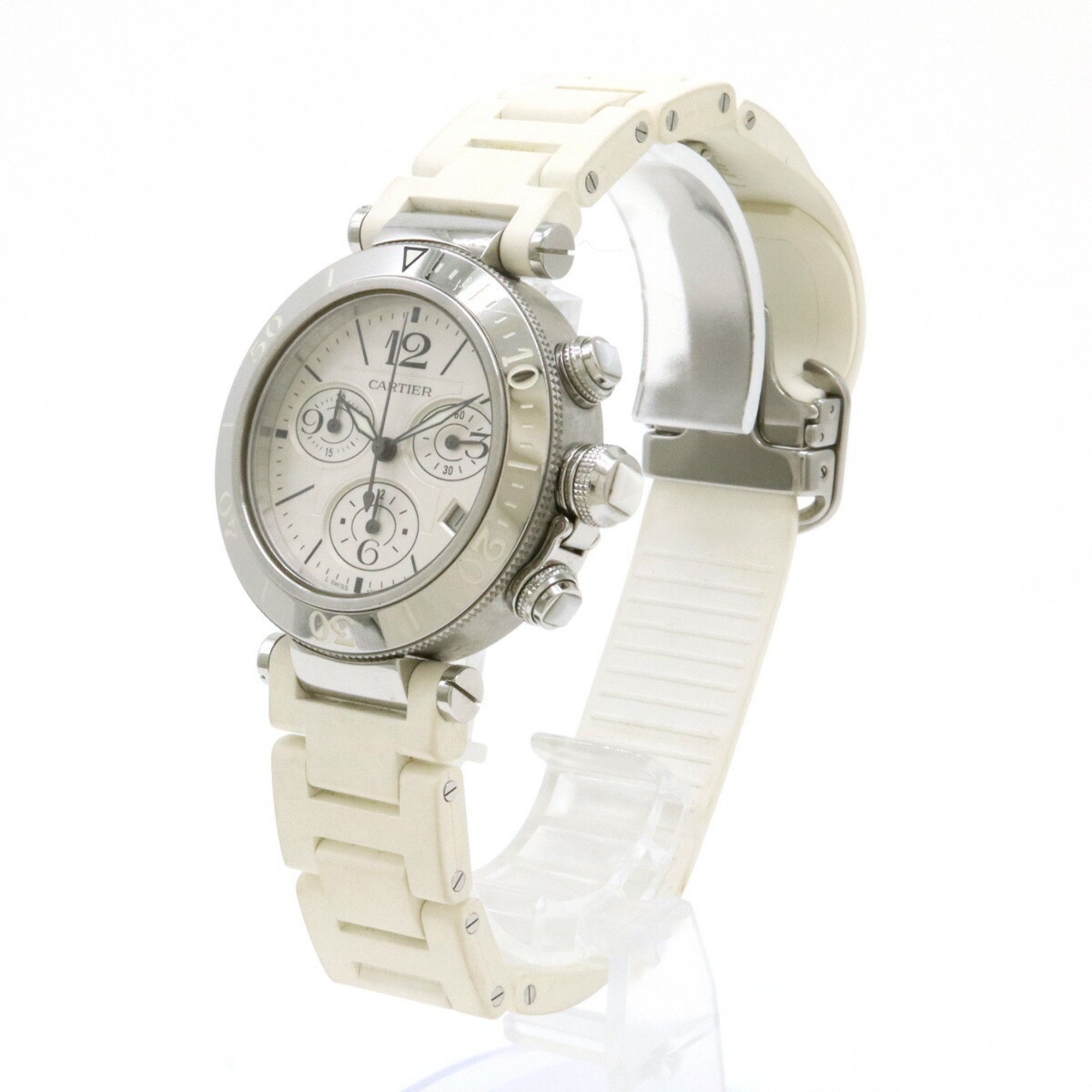 Cartier Cartier Pasha Silver Dial AT Automatic Boys Ladies Unisex Watch W3140005 Size ONE SIZE - 3 Thumbnail