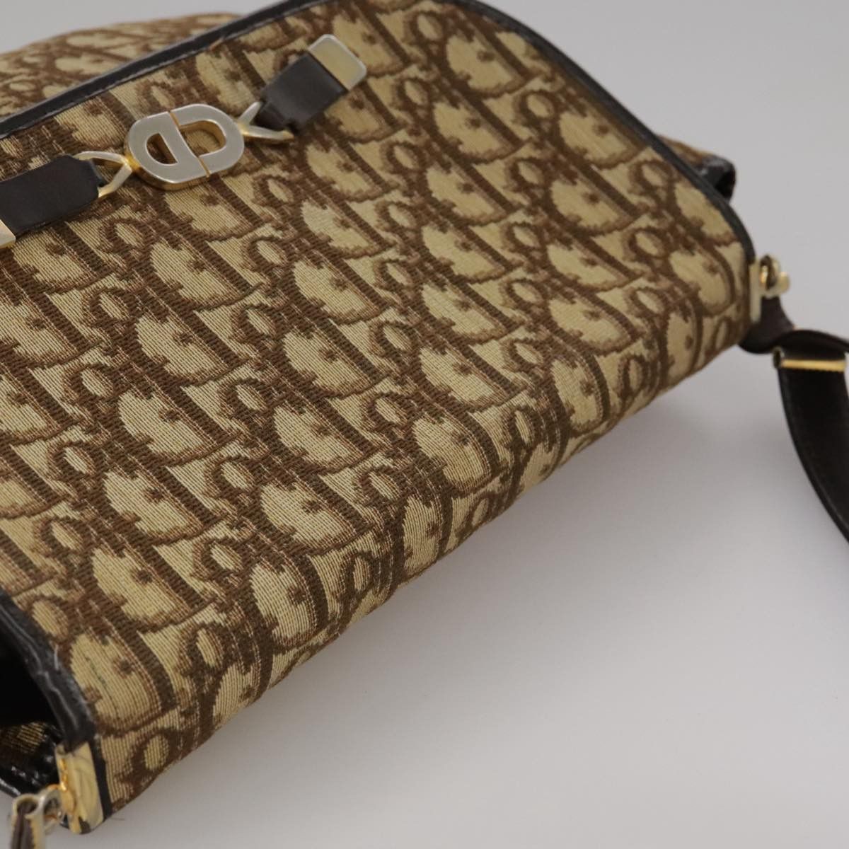 Dior Trotter Brown Canvas Shoulder Bag (Pre-Owned) Size ONE SIZE - 17 Thumbnail