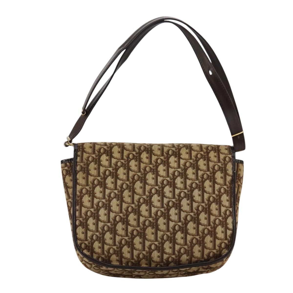 Dior Trotter Brown Canvas Shoulder Bag (Pre-Owned) Size ONE SIZE - 2 Thumbnail