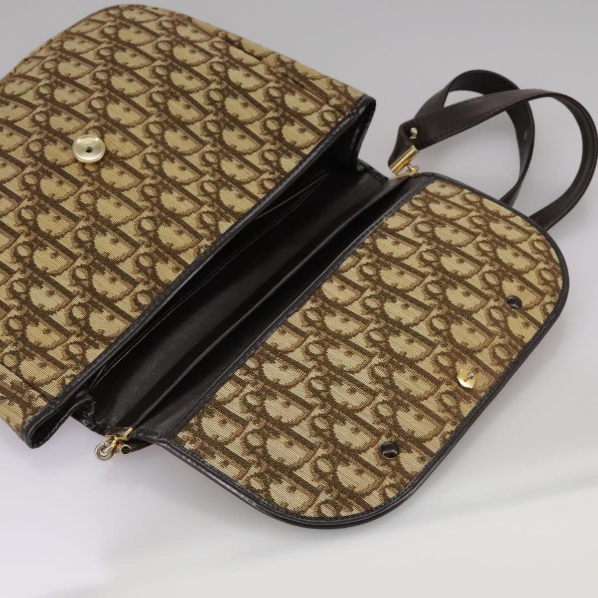 Dior Trotter Brown Canvas Shoulder Bag (Pre-Owned) Size ONE SIZE - 20 Thumbnail