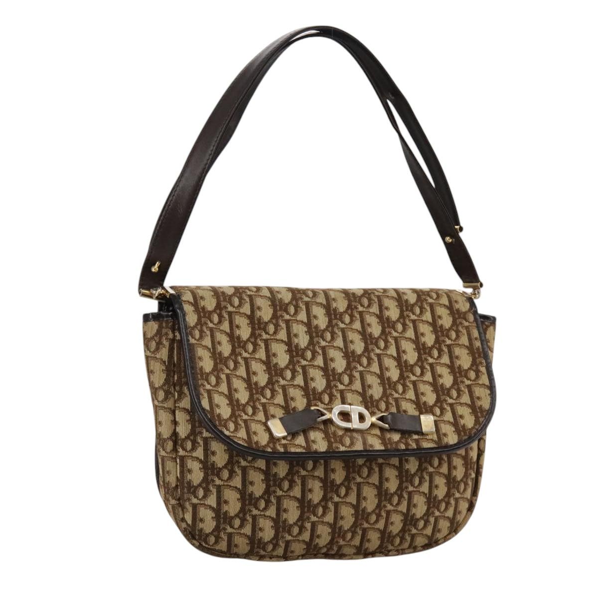 Dior Trotter Brown Canvas Shoulder Bag (Pre-Owned) Size ONE SIZE - 19 Thumbnail