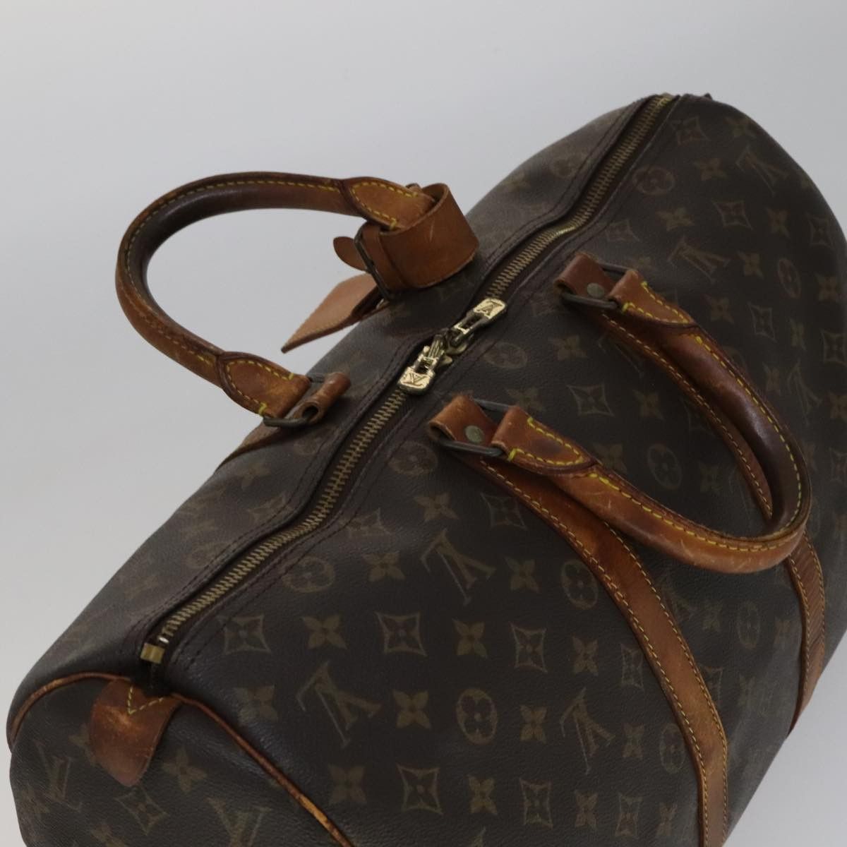 Louis Vuitton Keepall 45 Brown Canvas Travel Bag (Pre-Owned) Size ONE SIZE - 14 Thumbnail