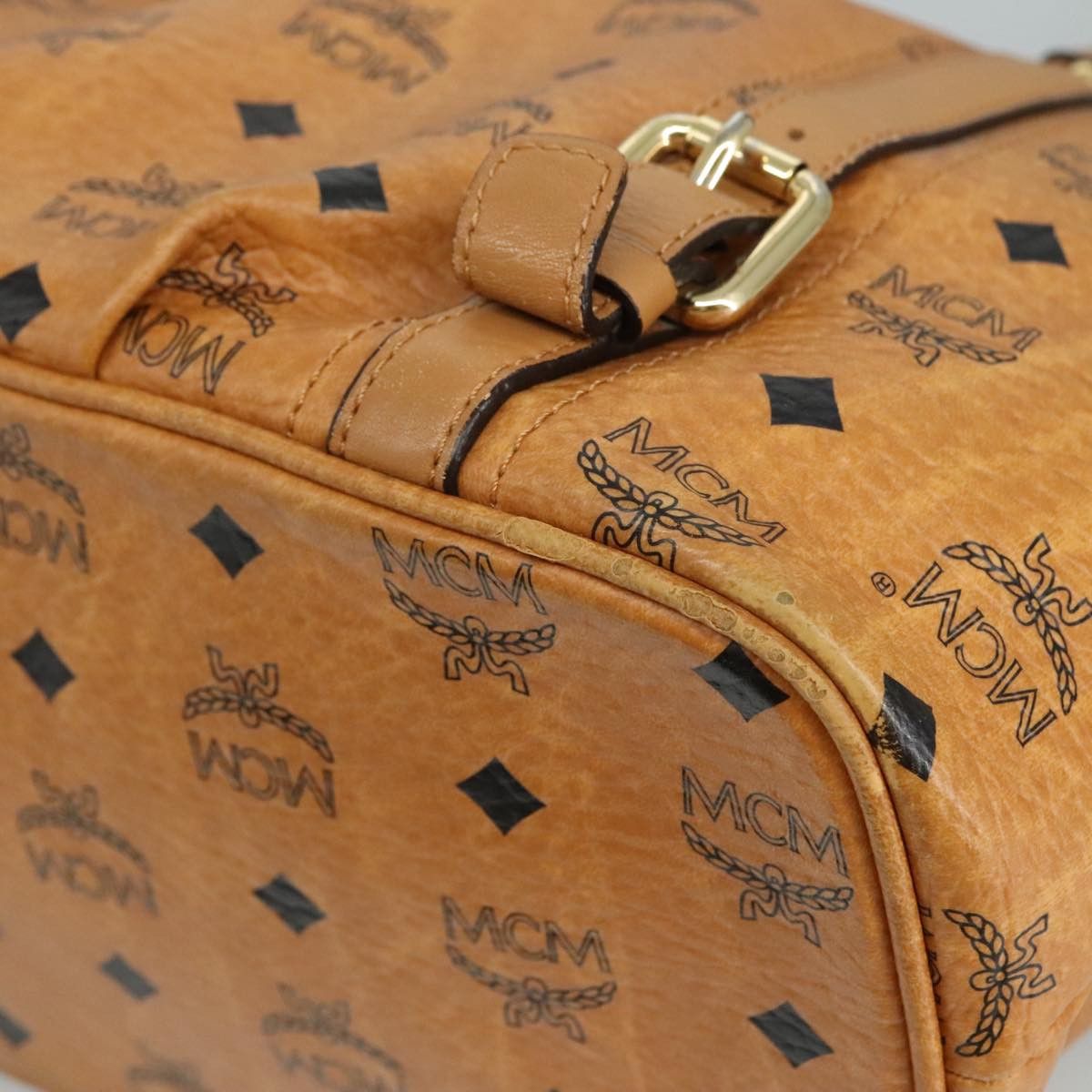 MCM Visetos Brown Canvas Tote Bag (Pre-Owned) Size ONE SIZE - 7 Thumbnail