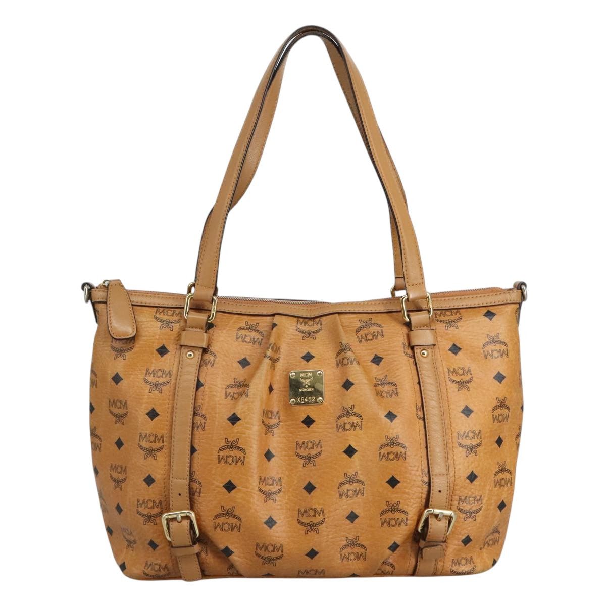 MCM Visetos Brown Canvas Tote Bag (Pre-Owned) Size ONE SIZE - 19 Thumbnail