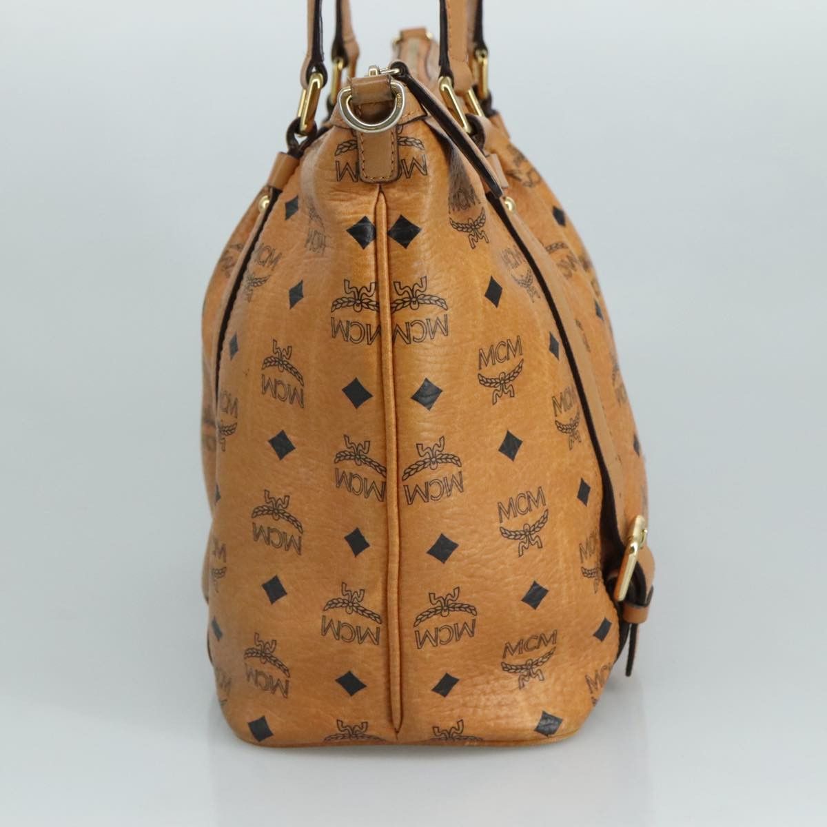MCM Visetos Brown Canvas Tote Bag (Pre-Owned) Size ONE SIZE - 3 Thumbnail