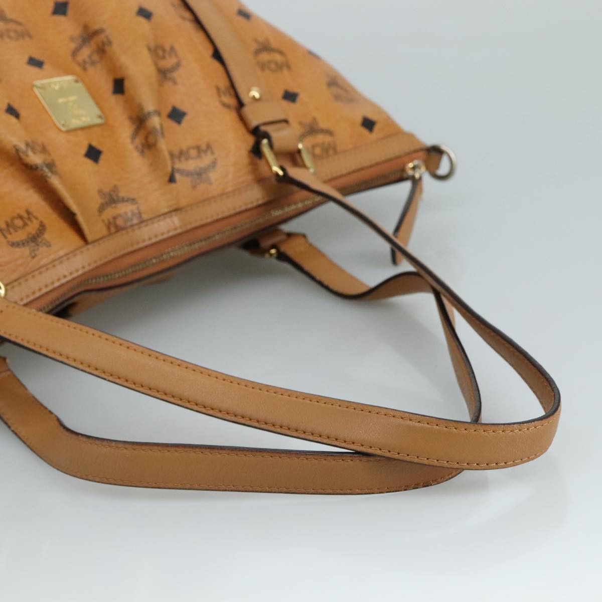 MCM Visetos Brown Canvas Tote Bag (Pre-Owned) Size ONE SIZE - 5 Thumbnail