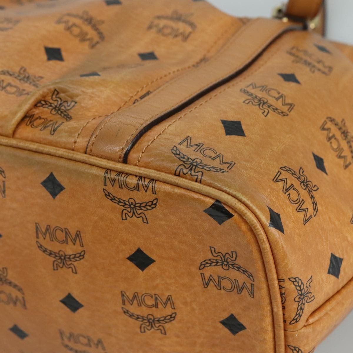MCM Visetos Brown Canvas Tote Bag (Pre-Owned) Size ONE SIZE - 9 Thumbnail