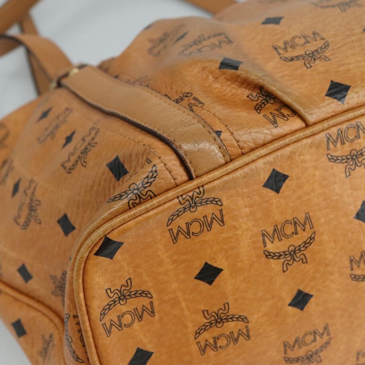 MCM Visetos Brown Canvas Tote Bag (Pre-Owned) Size ONE SIZE - 10 Thumbnail