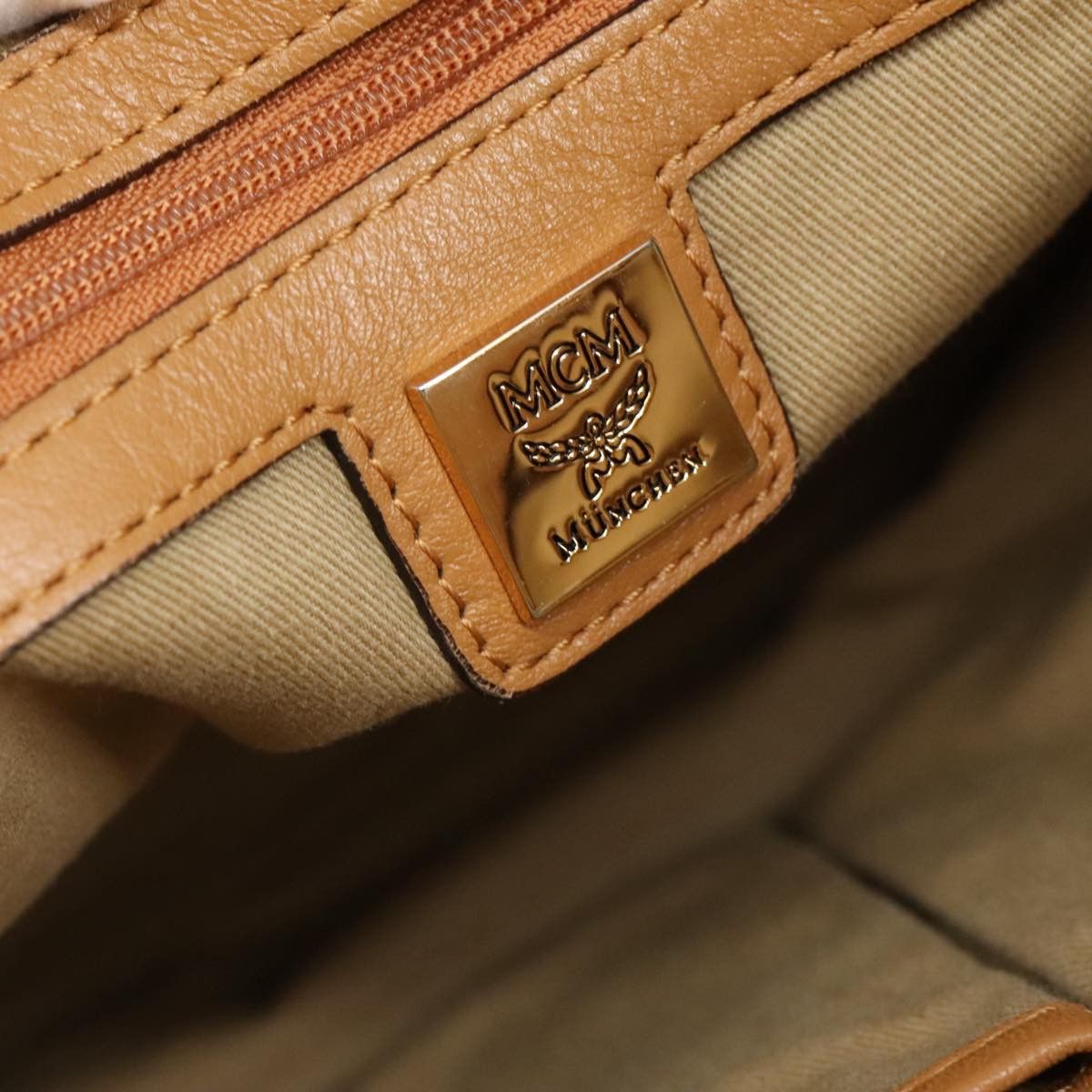 MCM Visetos Brown Canvas Tote Bag (Pre-Owned) Size ONE SIZE - 14 Thumbnail