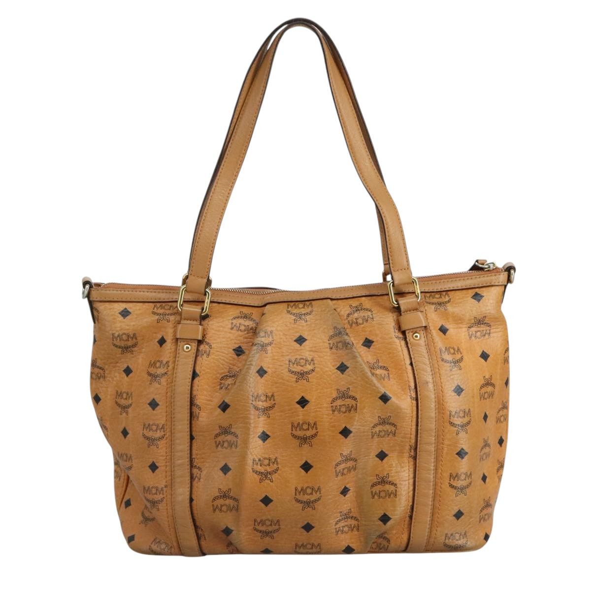 MCM Visetos Brown Canvas Tote Bag (Pre-Owned) Size ONE SIZE - 2 Thumbnail