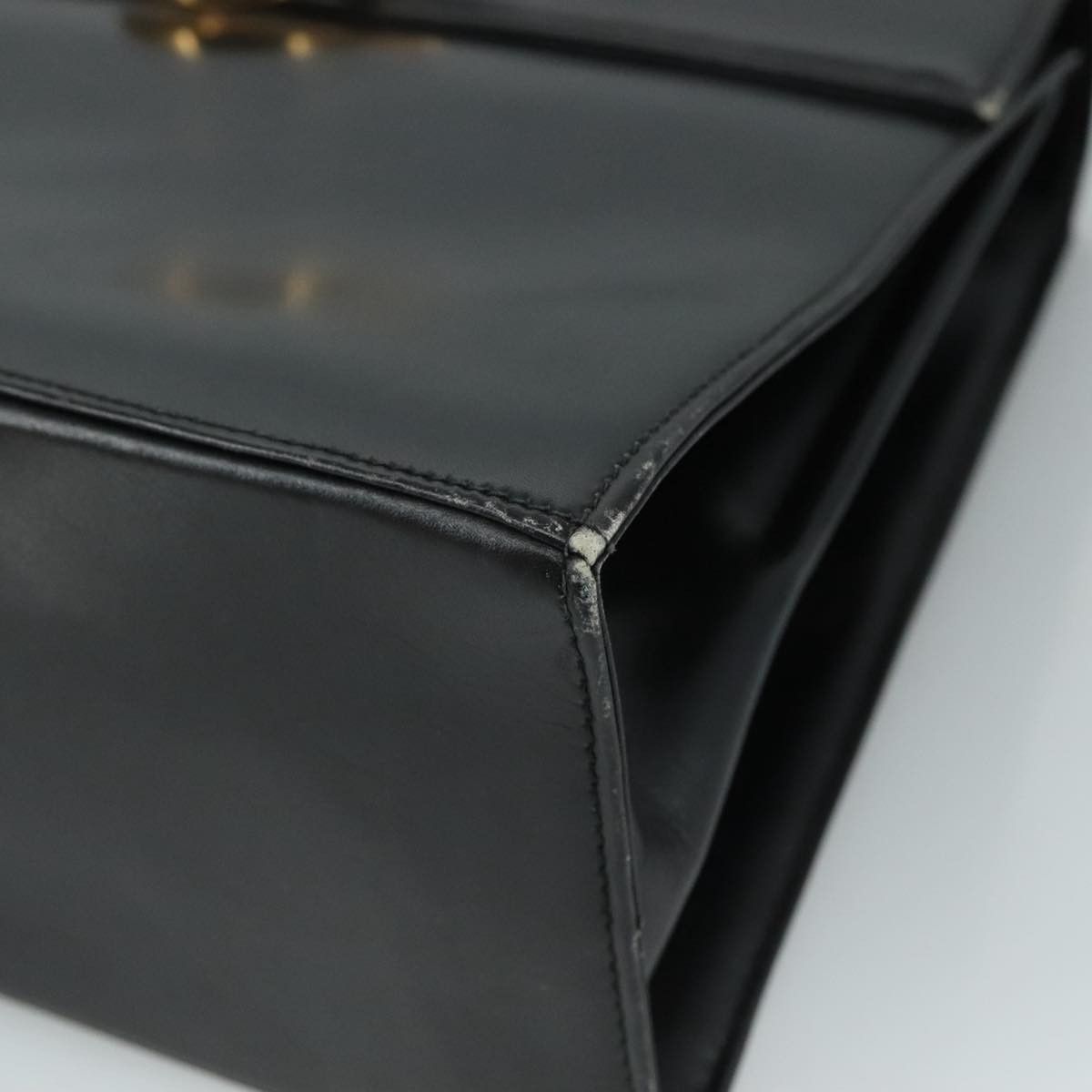 Salvatore Ferragamo Gancini Black Leather Handbag (Pre-Owned) Size ONE SIZE - 7 Thumbnail