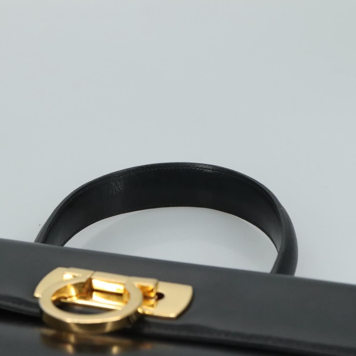 Salvatore Ferragamo Gancini Black Leather Handbag (Pre-Owned) Size ONE SIZE - 14 Thumbnail