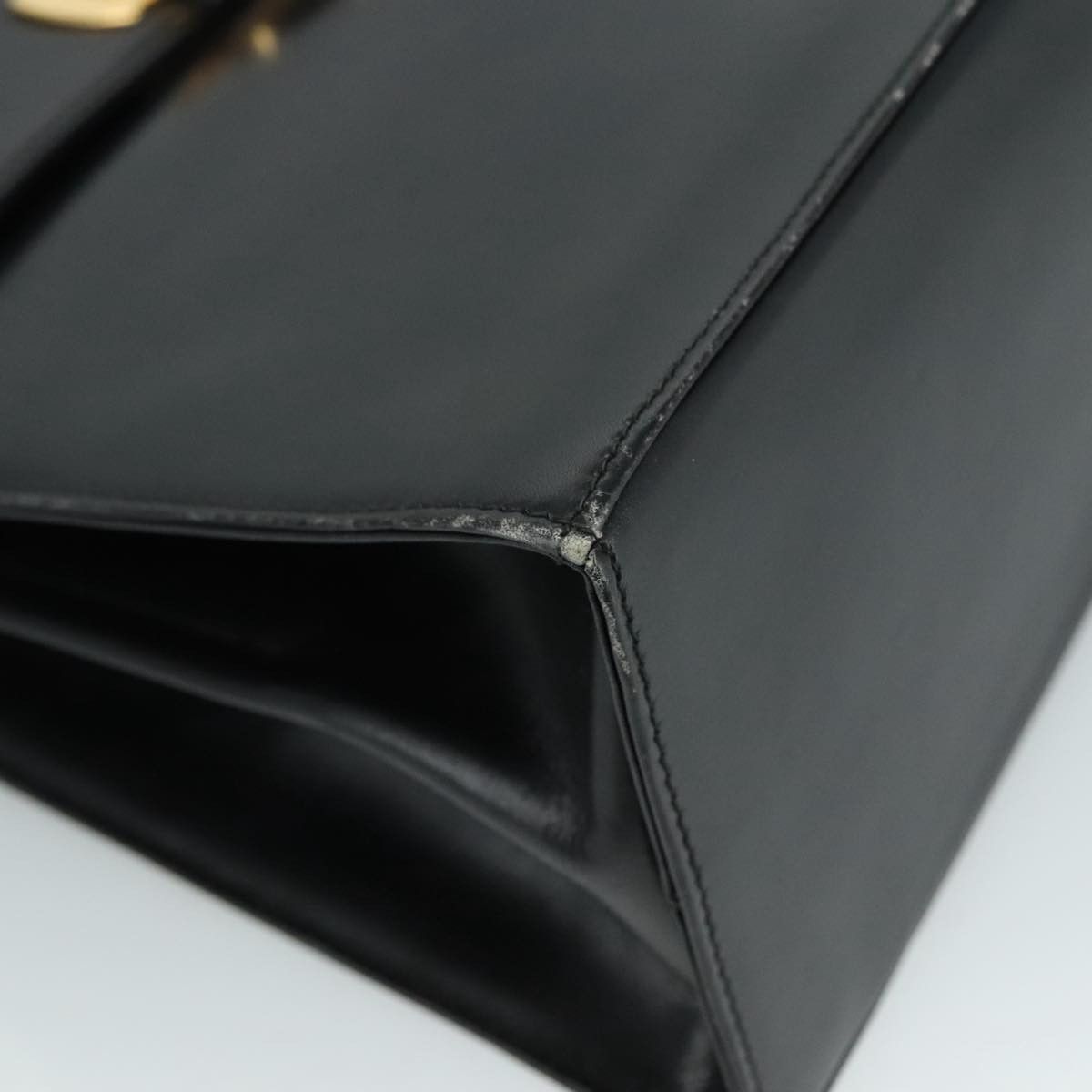 Salvatore Ferragamo Gancini Black Leather Handbag (Pre-Owned) Size ONE SIZE - 8 Thumbnail