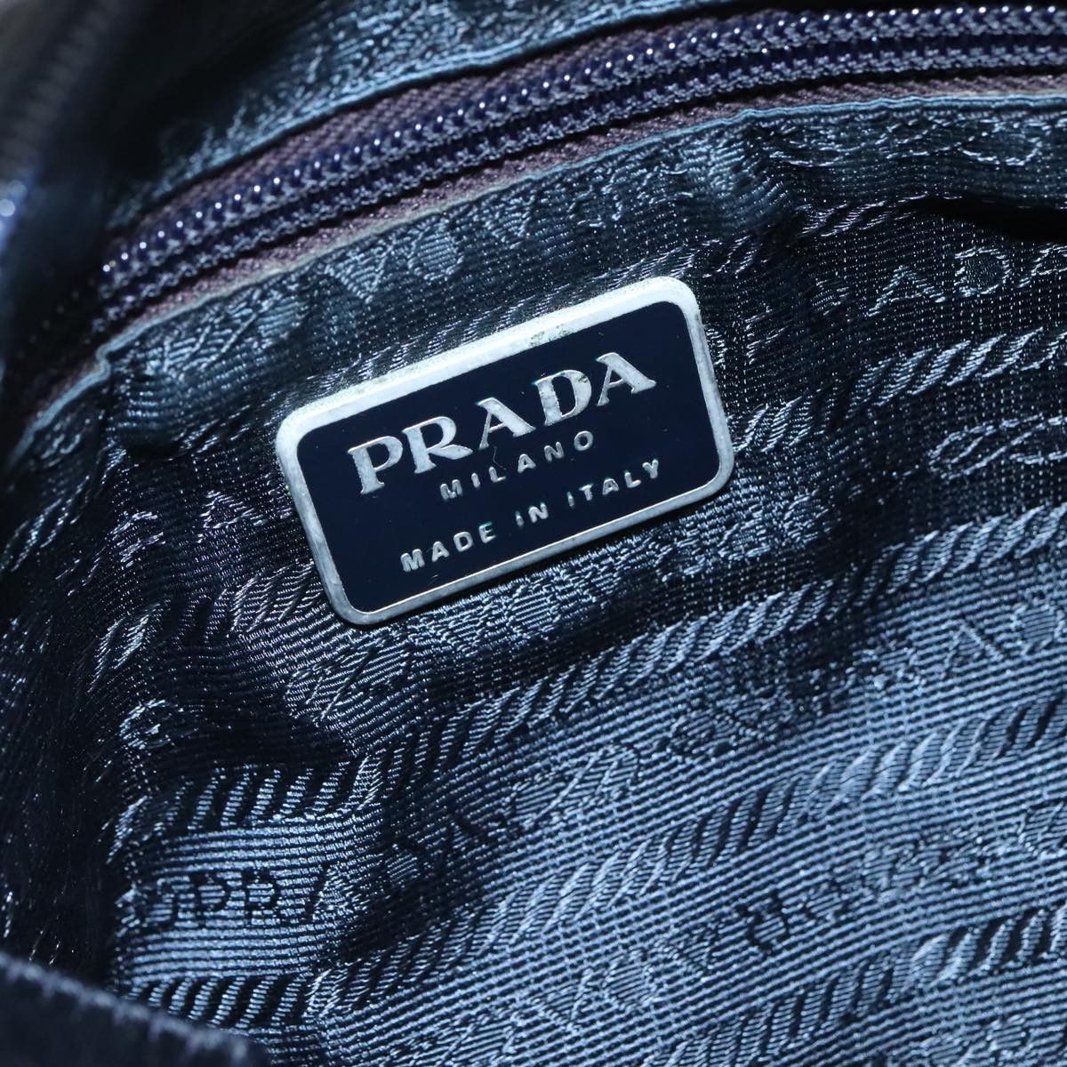 Prada Blue Silk Shoulder Bag (Pre-Owned) Size ONE SIZE - 14 Thumbnail