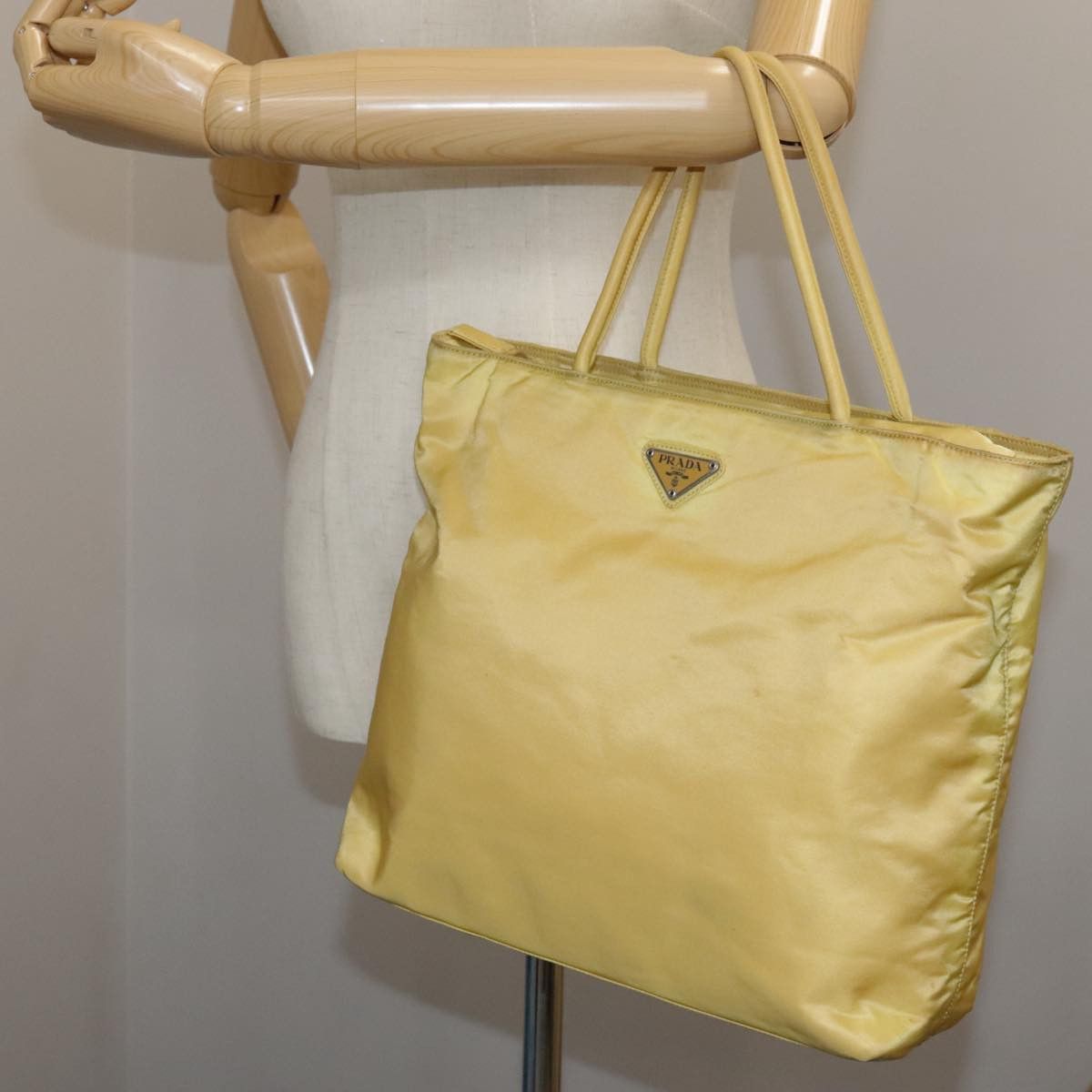 Prada Re-Nylon Yellow Metal Handbag (Pre-Owned) Size ONE SIZE - 18 Thumbnail