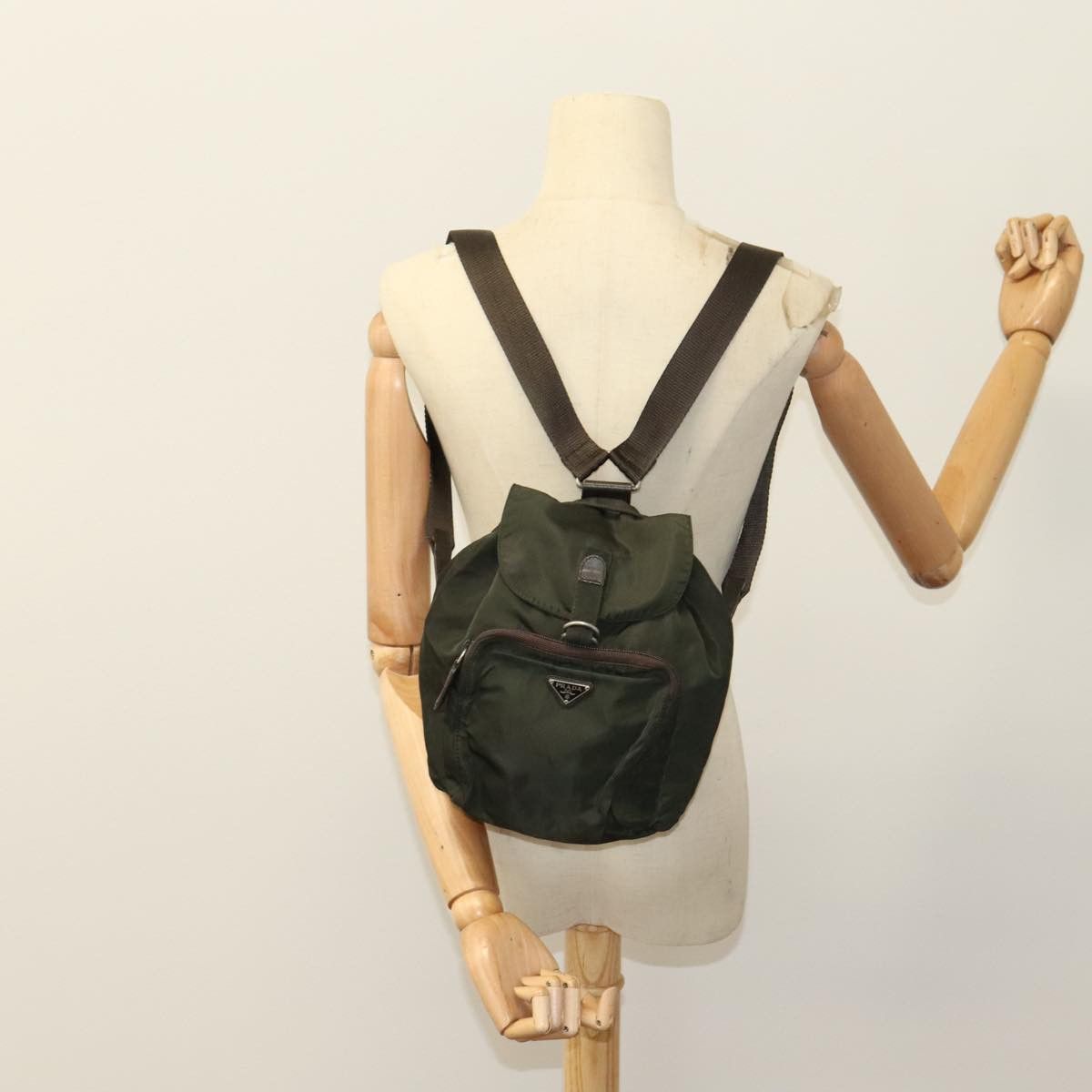 Prada Re-Nylon Khaki Canvas Backpack Bag (Pre-Owned) Size ONE SIZE - 15 Thumbnail