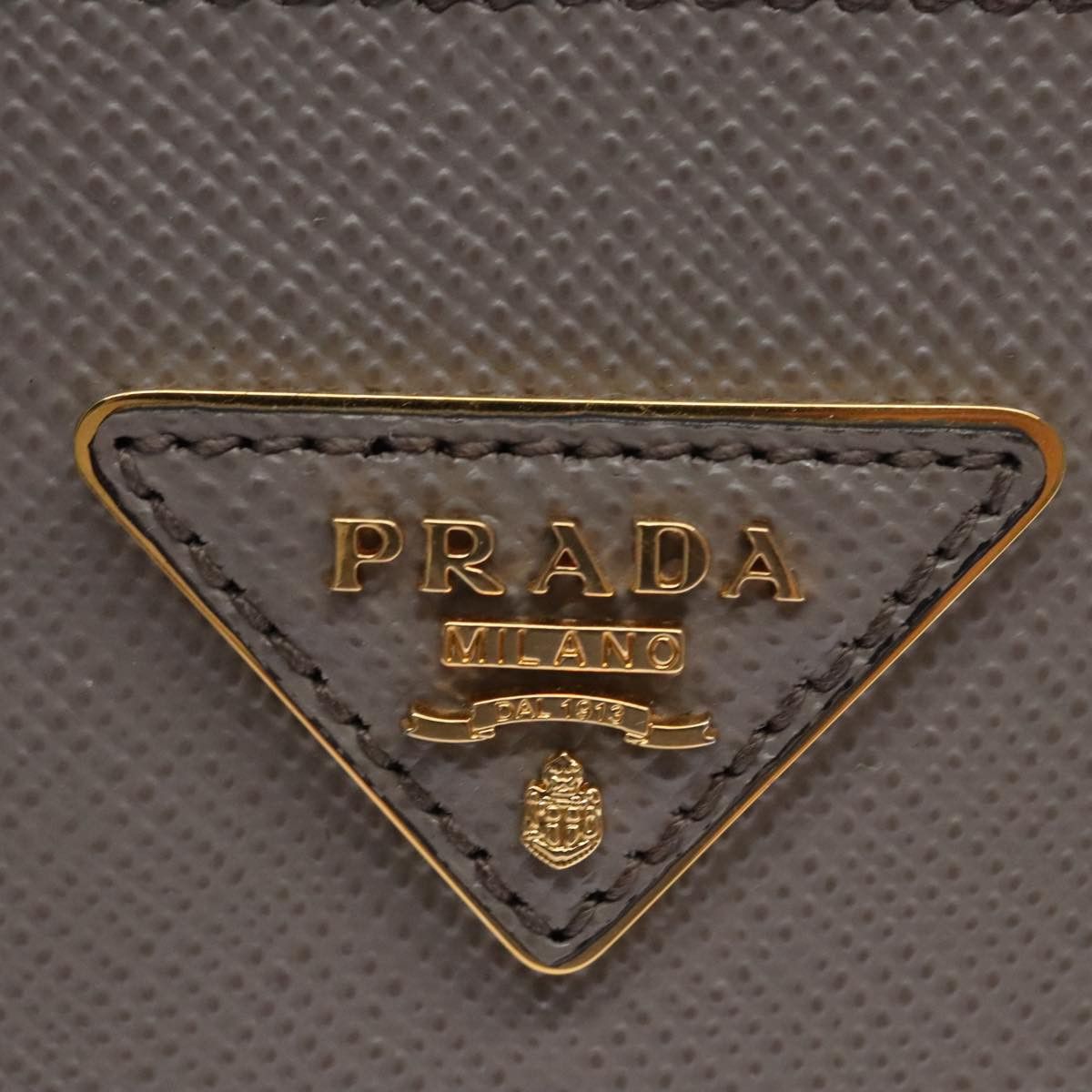 Prada Double Grey Leather Handbag (Pre-Owned) Size ONE SIZE - 16 Thumbnail