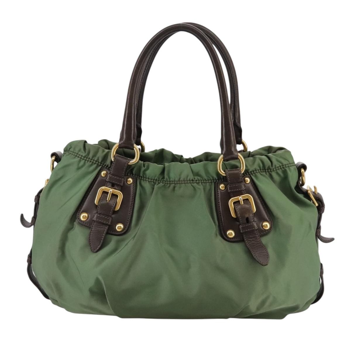 Prada Tessuto Green Synthetic Tote Bag (Pre-Owned) Size ONE SIZE - 2 Thumbnail