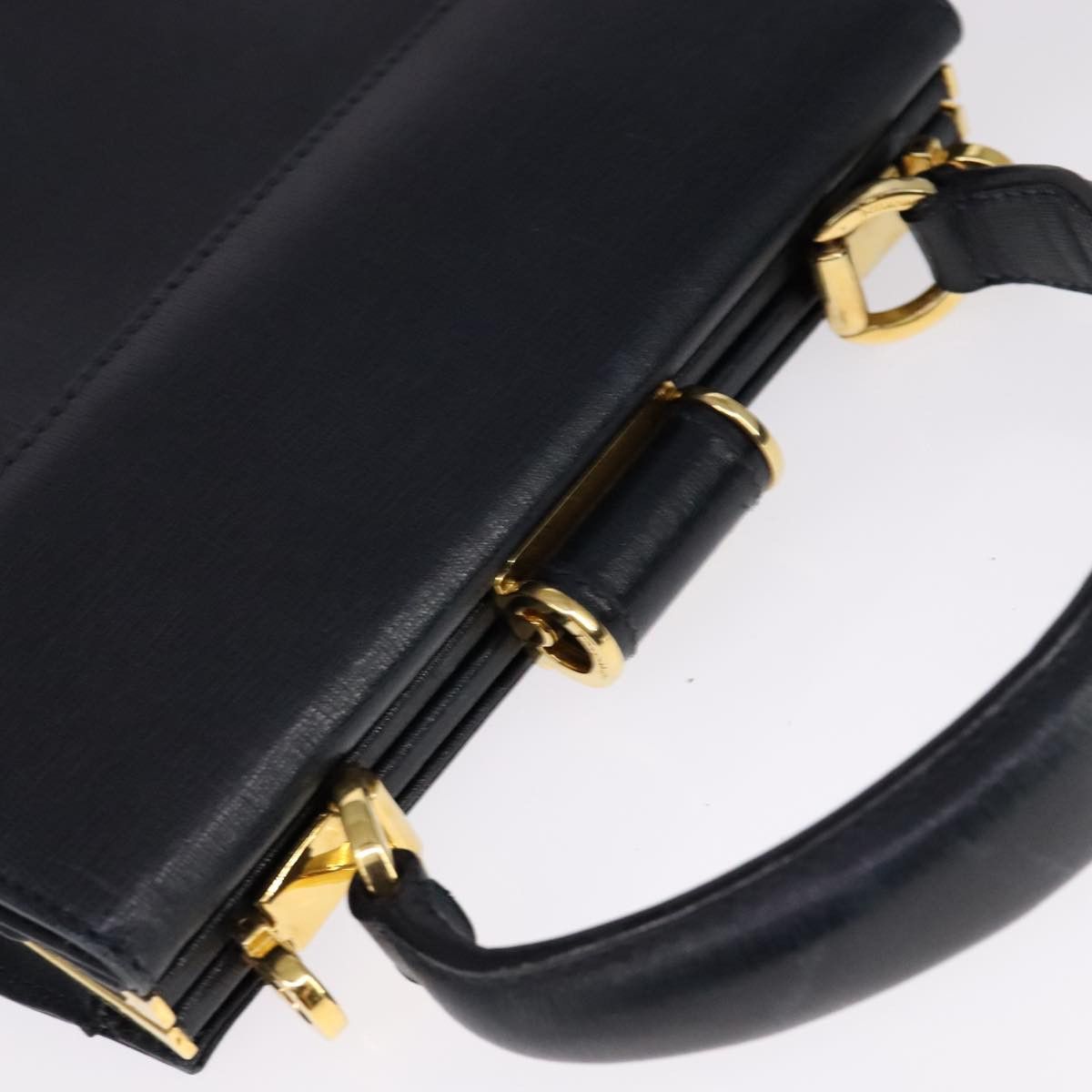 Salvatore Ferragamo Gancini Black Leather Handbag (Pre-Owned) Size ONE SIZE - 11 Thumbnail