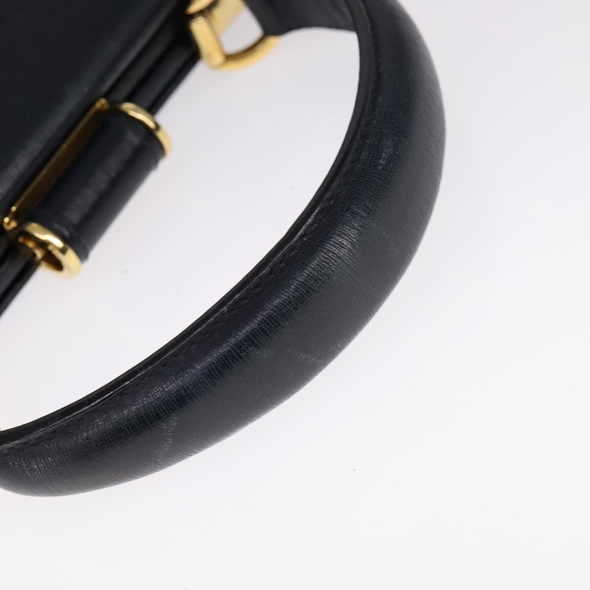 Salvatore Ferragamo Gancini Black Leather Handbag (Pre-Owned) Size ONE SIZE - 5 Thumbnail