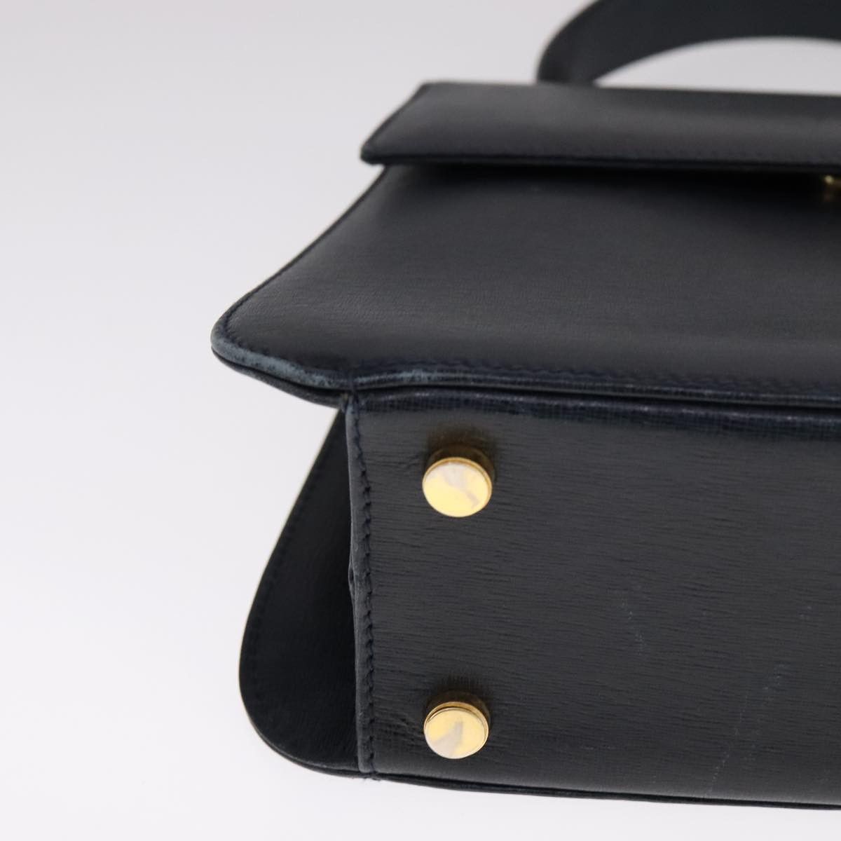 Salvatore Ferragamo Gancini Black Leather Handbag (Pre-Owned) Size ONE SIZE - 9 Thumbnail