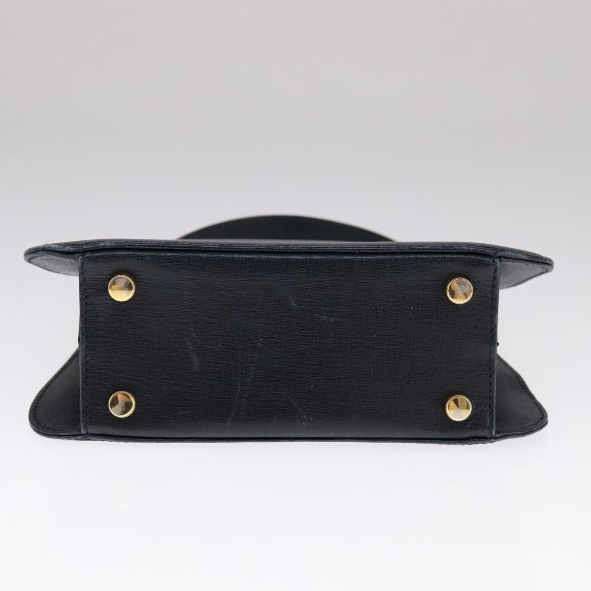 Salvatore Ferragamo Gancini Black Leather Handbag (Pre-Owned) Size ONE SIZE - 17 Thumbnail