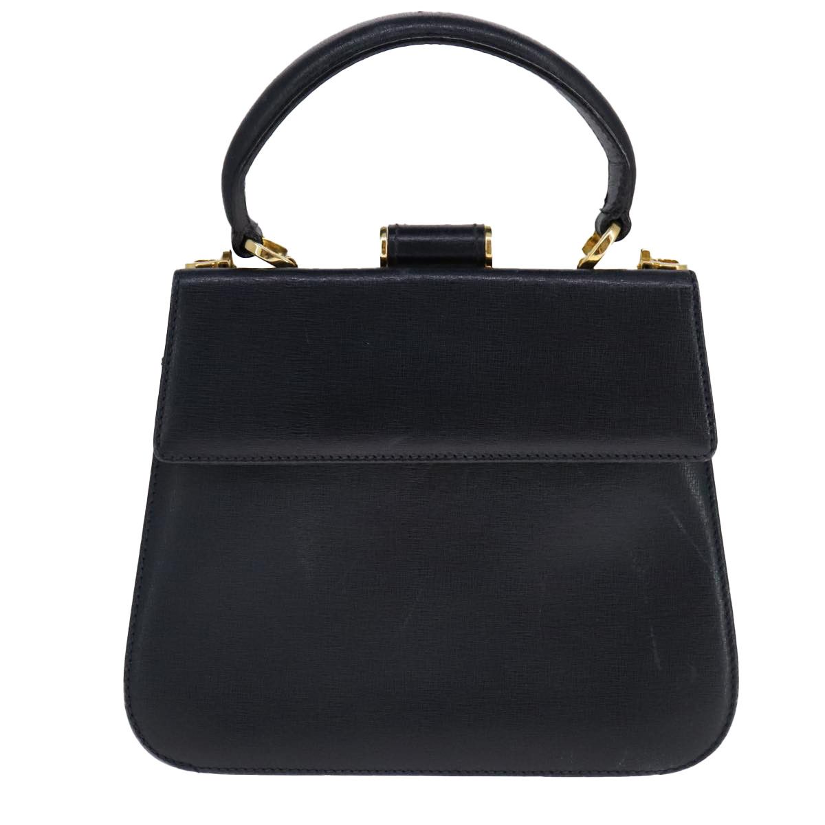 Salvatore Ferragamo Gancini Black Leather Handbag (Pre-Owned) Size ONE SIZE - 16 Thumbnail
