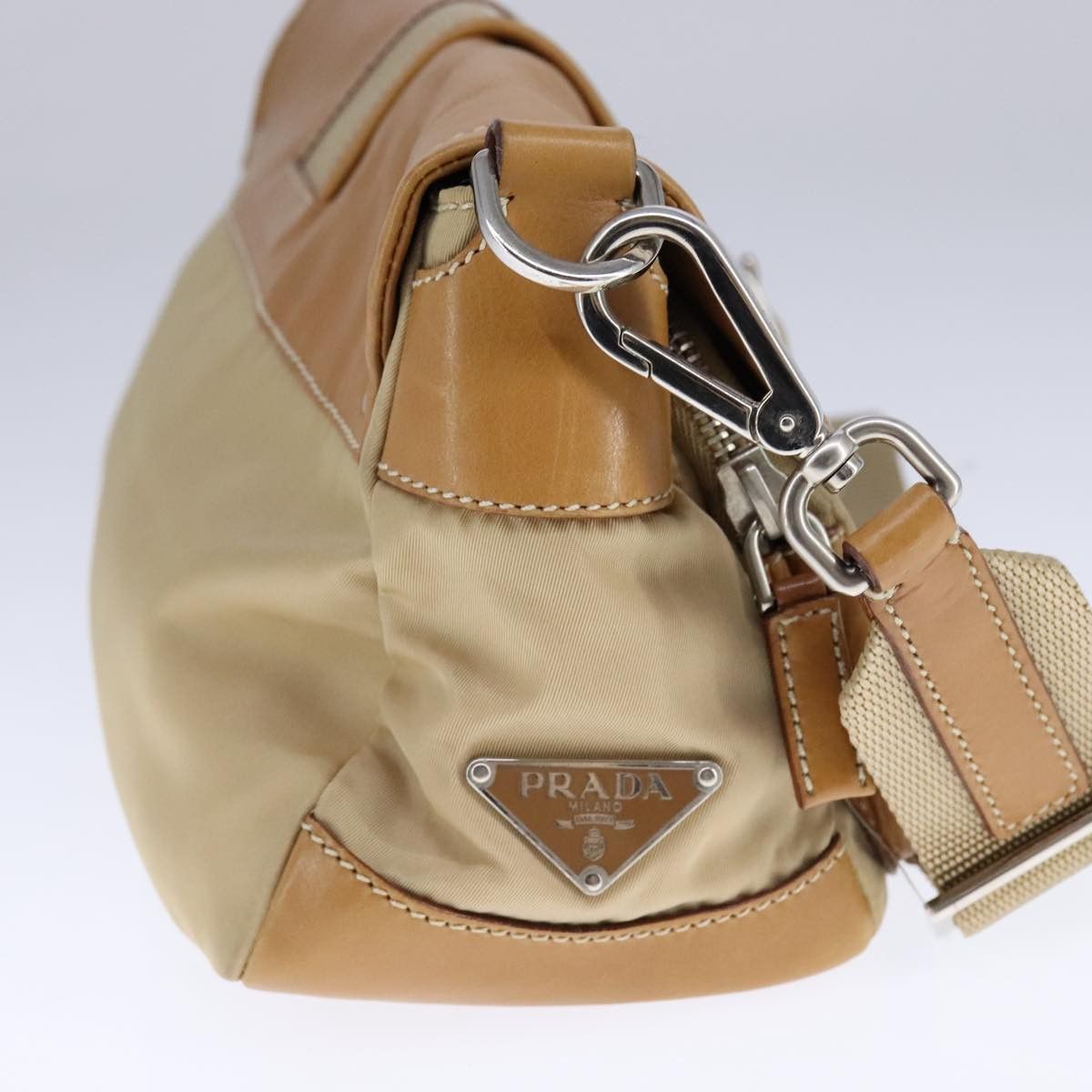 Prada Re-Nylon Beige Synthetic Shoulder Bag (Pre-Owned) Size ONE SIZE - 3 Thumbnail